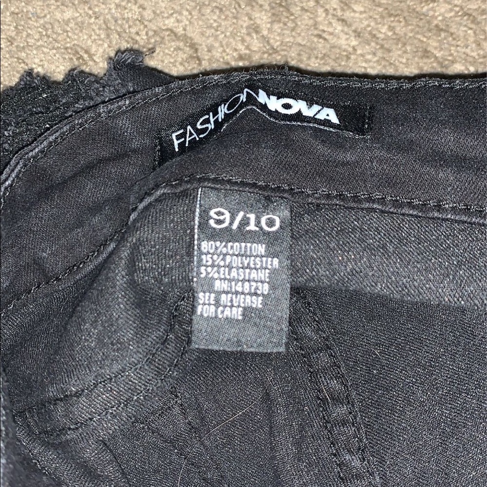 fashion nova black distressed skinny jeans